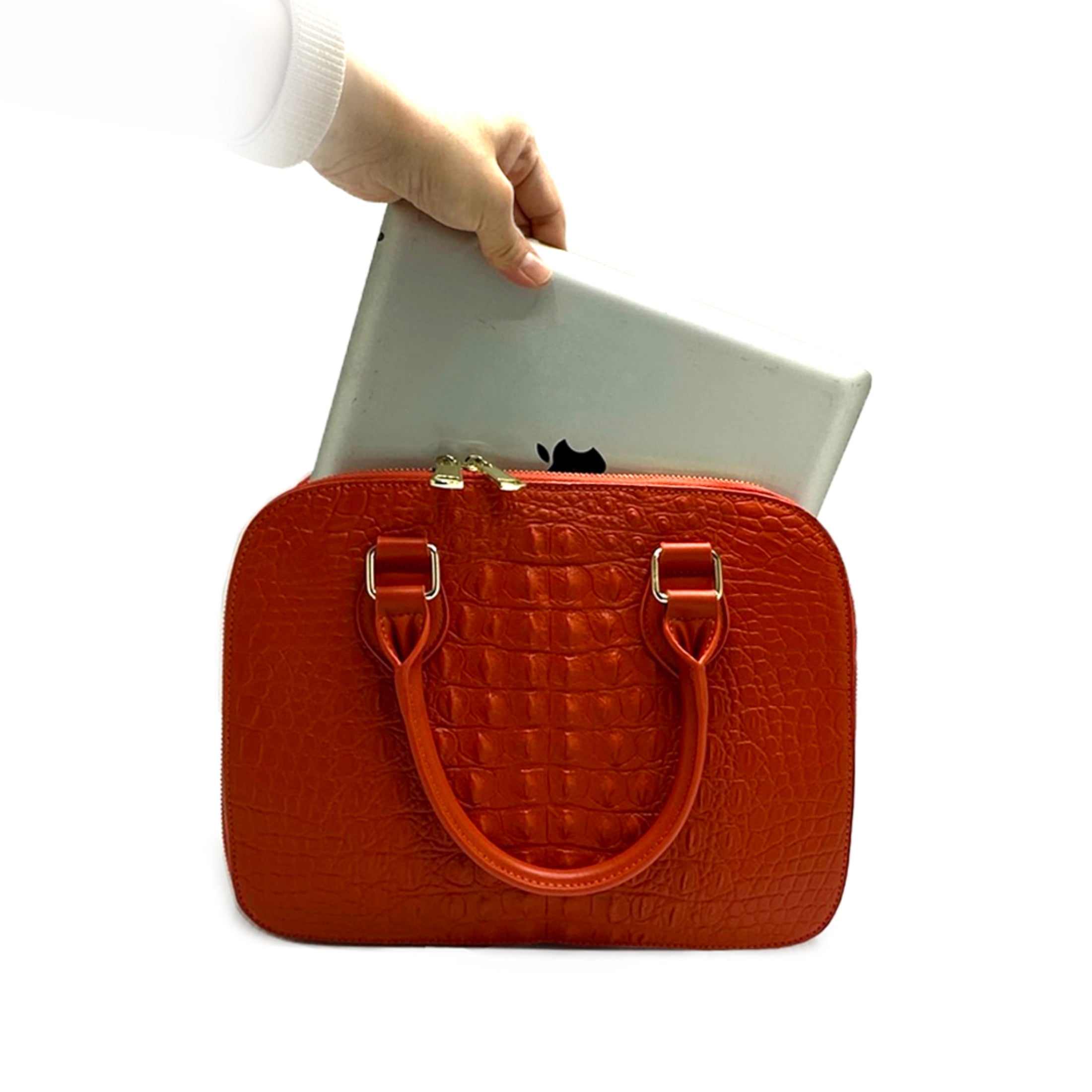 Bloom rust orange laptop bag