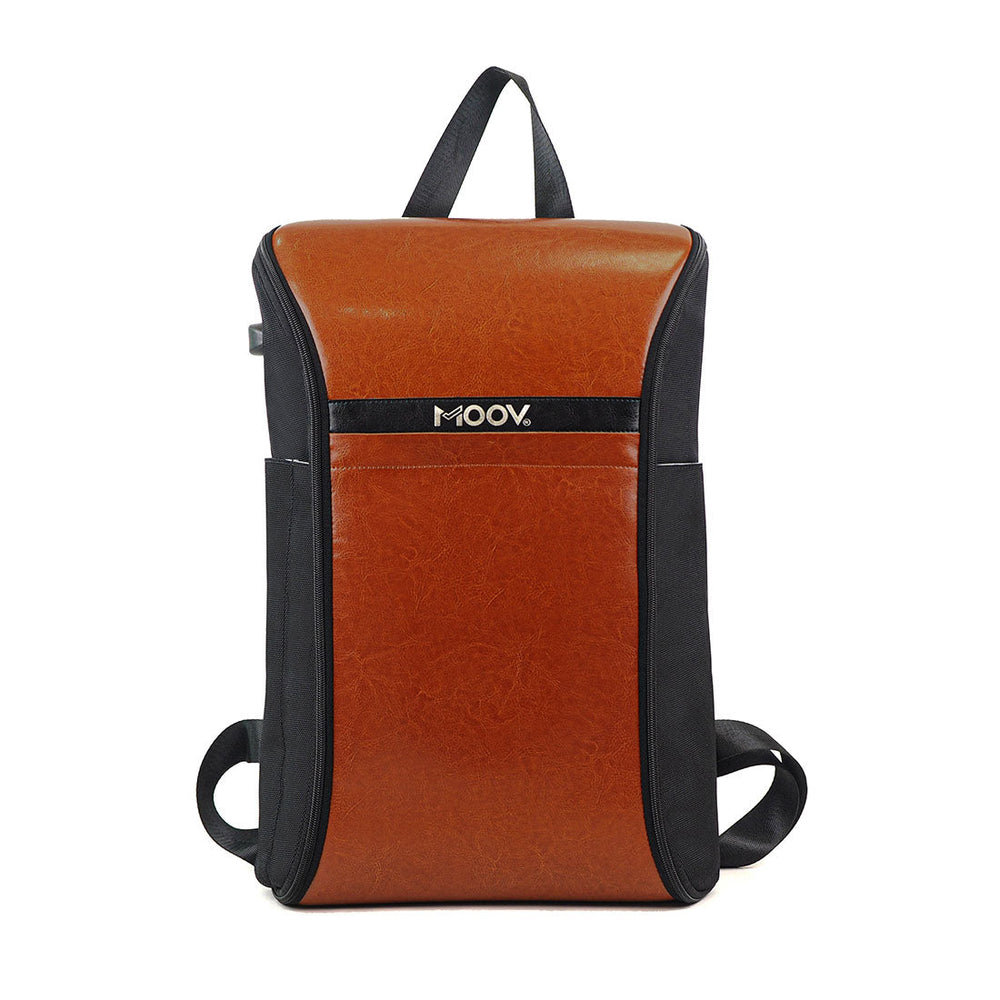 Utility Genuine Leather Laptop Bag - Amber Brown | Moov