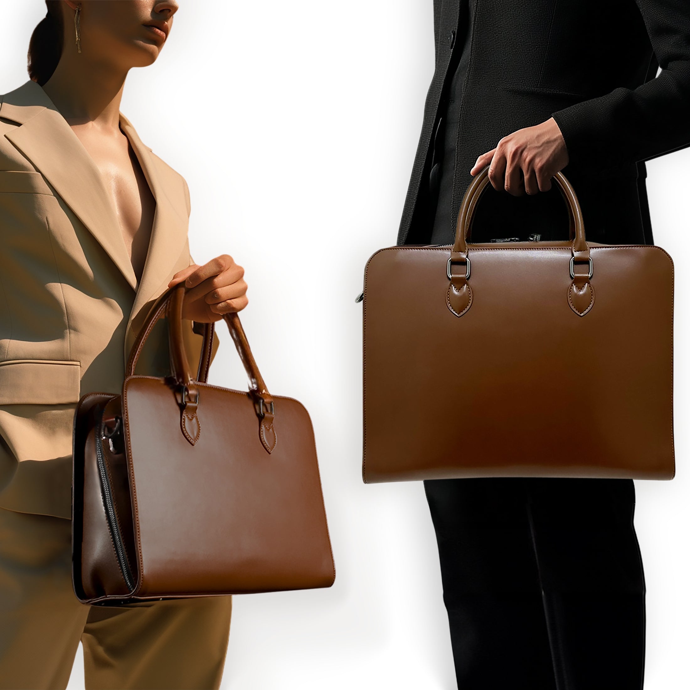 Laptop Bag | Computer Briefcase: Vegan Leather, Compatible with MacBook Air 14